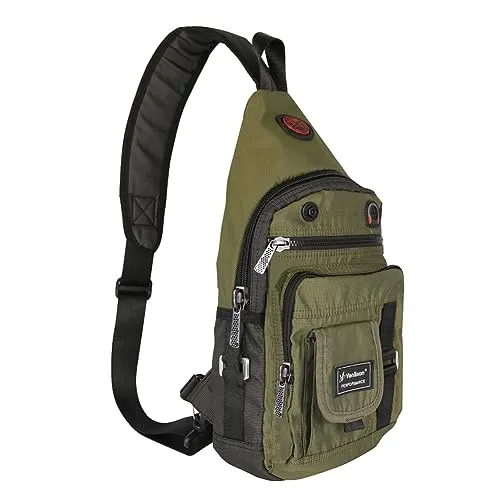 Vanlison Crossbody Sling Bag – Kleiner Rucksack für Männer, Frauen und Teenager, B-Grün