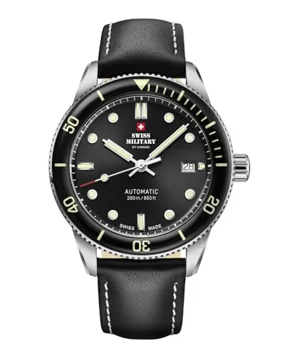 Swiss Military SMA34106.05 Automatikuhr - Armbanduhren: Hochwertige Automatik Taucheruhr mit 20 ATM Wasserdichtigkeit und robustem Edelstahlgehäuse – ideal für Abenteuer und den Alltag.