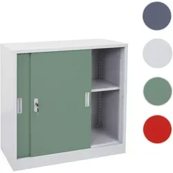 Aktenschrank Boston HWC-F41 - Büroschränke mit abschließbaren Schiebetoren, verstellbaren Einlegeböden und hochwertiger Pulverbeschichtung für sichere und flexible Aufbewahrung Ihrer Dokumente.