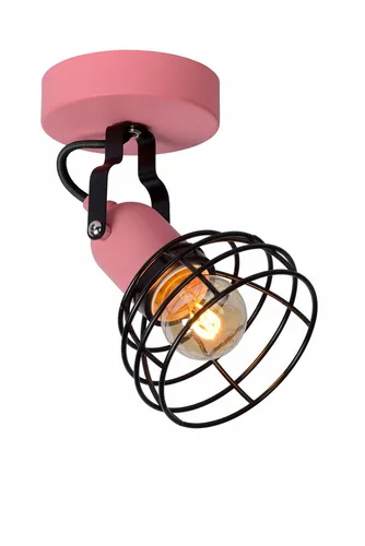 Kinderzimmer Deckenspot flexibel Pink Schwarz B:10,5 cm E27 Kinder Lampe
