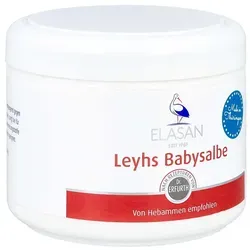 Leyhs Babysalbe 500 ml - Arzneimittel zur Vorbeugung von Rötungen im Windelbereich, enthält Lanolin und essigsaurer Tonerde für sanfte Pflege bei wunden Stellen.