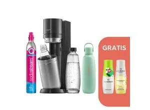 SodaStream DUO Titan Wassersprudler Bundle (Mint) - Der SodaStream DUO™ Wassersprudler kombiniert Glas- und Kunststoffflaschen für maximale Flexibilität. Ideal für zu Hause oder unterwegs, um jederzeit erfrischende Getränke zu genießen.