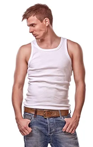Cocain Herren Unterhemden - 100% Baumwolle, Feinripp, Weiss - Herren-Unterhemden in klassischem Weiss, aus 100% atmungsaktiver Baumwolle, kochfest und trocknergeeignet. Erhältlich in Größen von 5 bis 12 für optimalen Tragekomfort.