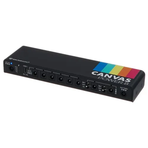 Walrus Audio Canvas Power 8 - Effektgerät für Gitarre & Bass mit 8 isolierten Ausgängen, ideal für vielseitige Setups und sorgt für eine stabile Stromversorgung.