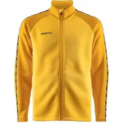 Craft Squad 2.0 Full Zip M - Sportjacke für Herren aus recyceltem Polyester, bietet effizienten Feuchtigkeitstransport und hohe Elastizität für optimale Bewegungsfreiheit. Ideal für Fußball, Laufen und Fitness.