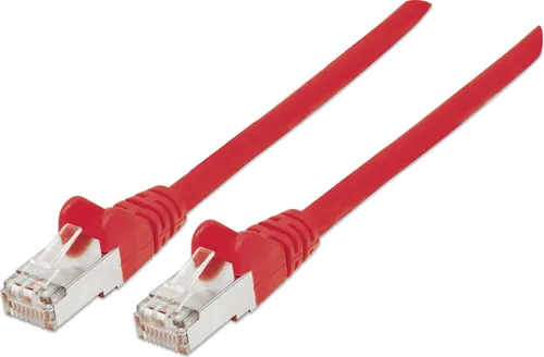 INTELLINET Patchkabel RJ45 S/FTP Cat6 Kupfer LSZH 1,0m rot