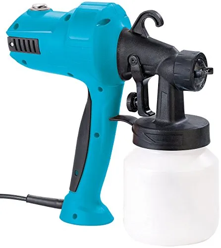 AGT Farbsprühpistole: Elektrische Spritzpistole für Möbel und Türen - Farbsprühsystem mit 3 Sprühstrahl-Einstellungen und 800 ml Farbbehälter. Ideal für großflächigen Farbauftrag, regulierbare Farbfördermenge bis 380 ml/min.