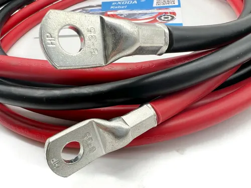 eXODA 35 mm² M8 Batteriekabel Set, 300 cm, Rot und Schwarz - Hochwertiges 35 mm² Batteriekabel Set für zuverlässige Energieversorgung. Ideal für Auto, Boot & Solaranlagen. 99,9% Kupfer sorgt für maximale Leistung und Flexibilität.