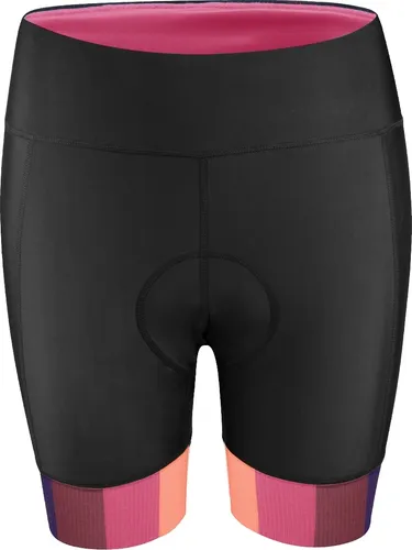 Force Victory Shorts Damen - Elastische Taillenshorts in Schwarz und Rosa, Größe XS - Fahrradhosen mit komfortablem anatomischen Einsatz, breitem rutschfestem Saum und hoher Taille für optimalen Sitz. Ideal für aktive Radfahrerinnen.