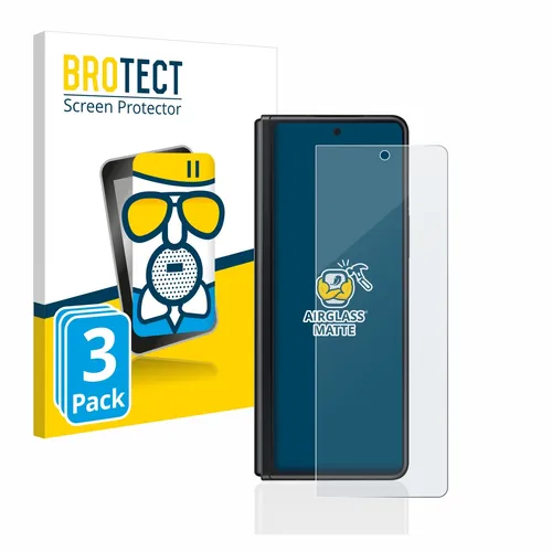3x Panzerfolie Schutzglas matt für Samsung Galaxy Z Fold 3 5G Displayschutz