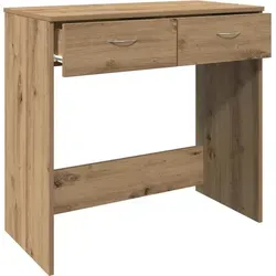 vidaXL Schreibtisch Artisan-Eiche 80x40 cm - Kinderschreibtisch aus Holzwerkstoff in elegantem Design, ideal für kleine Räume. Mit zwei Schubladen für ausreichend Stauraum und pflegeleichter Oberfläche.