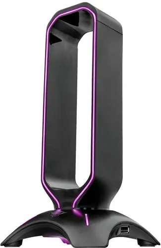 Trust Gaming GXT 265 Cintar RGB Headset Halterung - Stilvoller Kopfhörer Ständer mit LED-Beleuchtung und 2 USB-Anschlüssen für alle Headsets