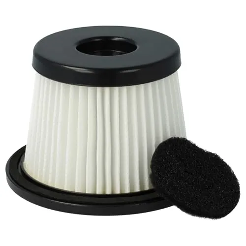 vhbw Staubsaugerfilter kompatibel mit Moosoo K24 Staubsauger - HEPA-Filter Schwarz Weiß