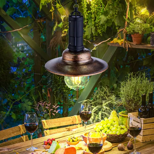 Solarhängelampe Außenlampe Pendellampe dunkel Glas LED Gartenlaterne D 15,5 cm