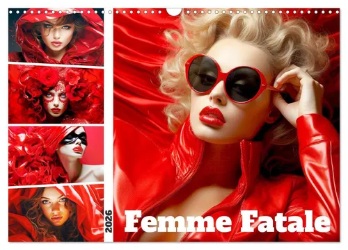 Femme Fatale. Portraits. Starke und schöne Frauen (Wandkalender 2026) - Inspirierender Wandkalender im DIN A3 Format, der die Kraft und Schönheit moderner Frauen feiert. Perfekt als Geschenk für Liebhaber von Kunst und Fotografie.