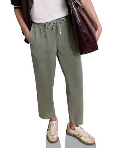 Street One Studio Mid Waist Straight Leg Hose Loose Fit in Sea Spray Green 46