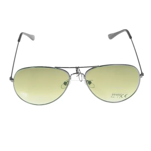 Piloten Brille Olivgruen- Schwarz in beige von Miobo