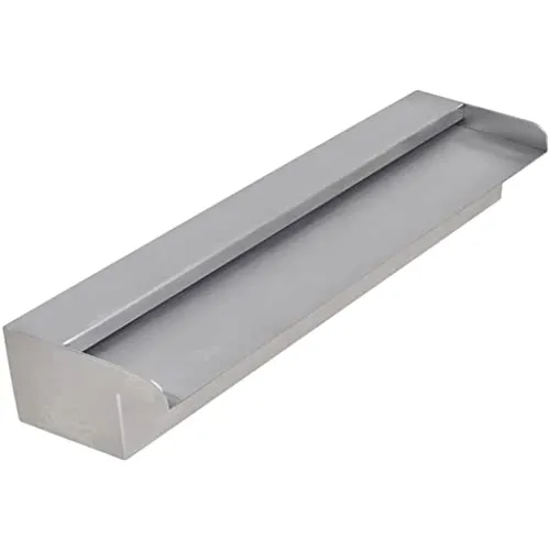 vidaXL Edelstahl Wasserfall 45cm - Hochwertige Kaskade für Pool und Teich - Wasserfälle & Bachläufe: Genießen Sie entspannenden Wasserfluss und beruhigende Klänge mit dieser langlebigen Edelstahl-Fontäne, ideal für Pools und Teiche.