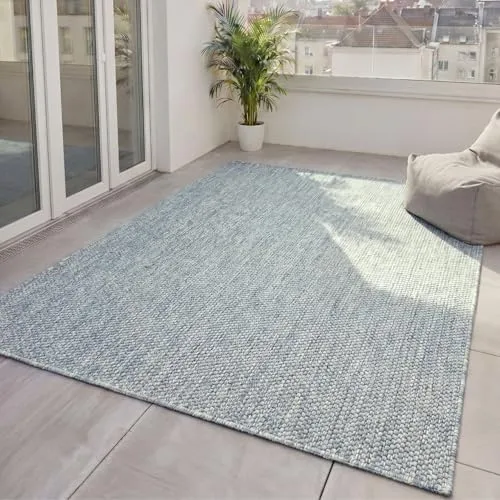 benuta Outdoorteppich Iowa, rechteckig, wetterfest, 120 cm x 170 cm - Robuster Outdoorteppich für Garten, Terrasse und Balkon. Pflegeleichte Kunstfaser sorgt für Langlebigkeit und einfache Reinigung. Ideal für stark beanspruchte Bereiche!