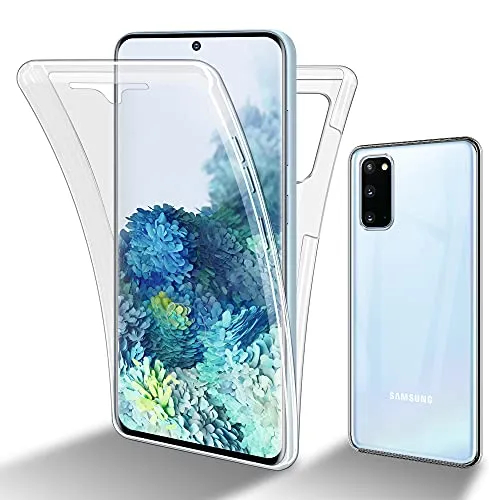 Cadorabo Hülle kompatibel mit Samsung Galaxy S20 Schutzhülle TPU Silikon Case 360 Slim Kratzfest Weiche Gummi mit Rundumschutz Case Hülle für Galaxy S20 in Transparent