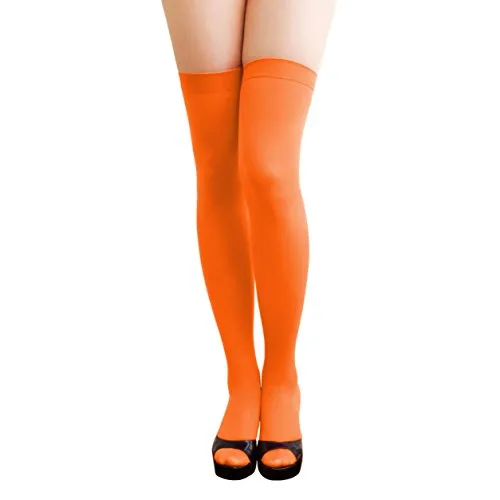 Oblique Unique® Halterlose Overknees Strumpfhose in Orange in orange von Oblique Unique