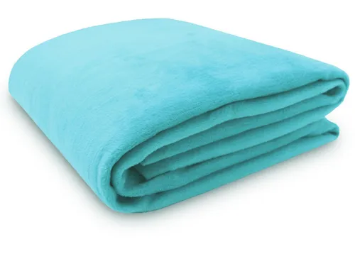 ZOLLNER Wohndecke, antistatisch, 150 x 200 cm, türkis - Bettdecken mit antistatischer Ausrüstung, ideal für gemütliche Abende. Hergestellt aus 60% Baumwolle und 40% Polyacryl für optimalen Komfort.