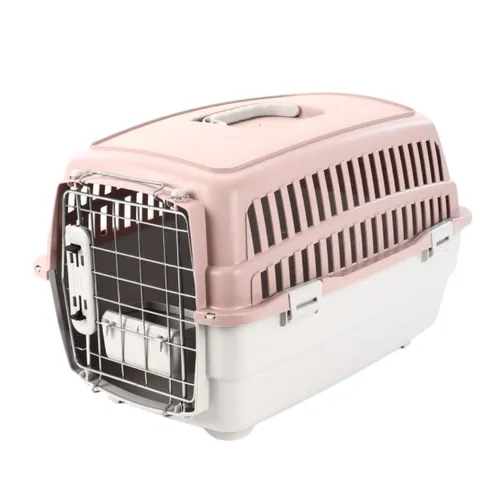 Transportbox IATA Flugbox für Hunde und Katzen Gr. S - Robuste und leichte Transportbox Gr. S mit IATA-konformer Türverriegelung, ideal für Reisen mit Flugzeug, Zug oder Auto. Inklusive Reisenapf für das Wohl Deines Haustiers.