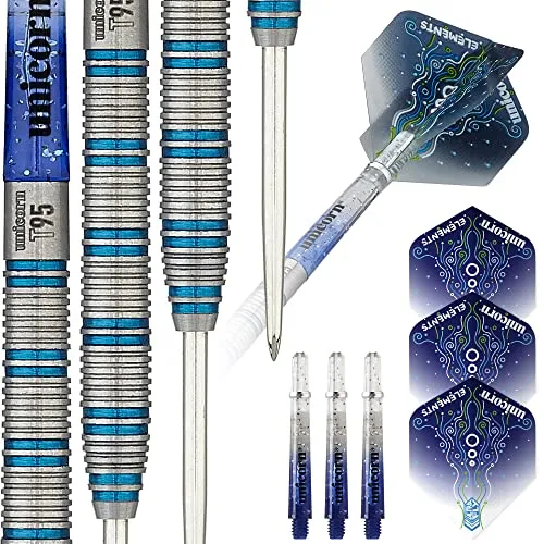 Unicorn Core XL T95 Dartpfeile mit Stahlspitze, blau, 22 g