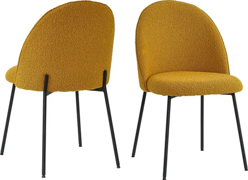 SIT Möbel Stuhl im 2er-Set | Bouclé Stoff senf-gold in gelb von SIT Möbel GmbH