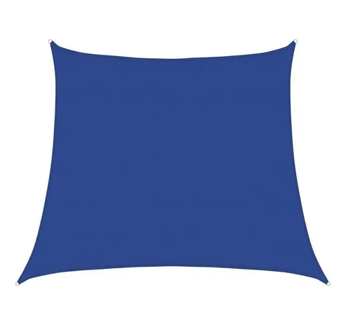 vidaXL Sonnensegel Trapezform Blau 4/5x4 m HDPE in blau von vidaXL