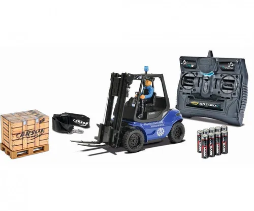 Carson 500907175 1:14 Gabelstapler Linde THW RTR - RC-Modelle: Realistischer 1:14 Gabelstapler im Maßstab, perfekt für Hobby-Enthusiasten und sofort einsatzbereit!