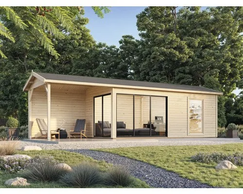 Gartenhaus Palmako 917 x 340 cm mit Fußboden - Robustes Gartenhaus mit Satteldach aus hochwertigem Holz, ideal für Gartenprojekte und zur Aufbewahrung von Geräten. Inklusive Fußboden für optimalen Schutz.