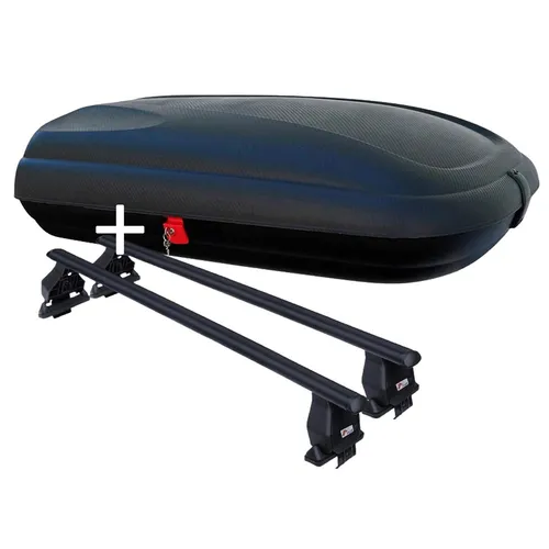 Dachbox BA320L+Dachträger Menabo Tema kompatibel mit Ds 7 Crossback 5Türer ab 17