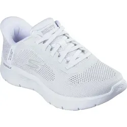 Skechers Slip-Ins: Go Walk Flex Sneaker Weiß - Damen-Sneaker mit Air-Cooled Memory Foam für hohen Tragekomfort, flexible Laufsohle und rutschhemmende Eigenschaften – ideal für den Alltag.