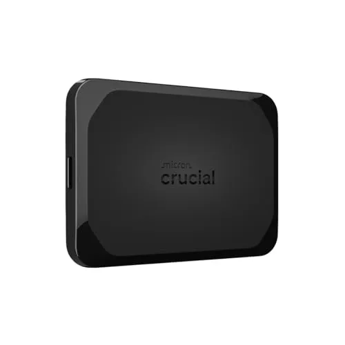 Crucial X10 Pro 1TB Portable SSD - Solid State Drive mit 2000MB/s Übertragungsrate, wasserresistent und sicher durch Verschlüsselung – ideal für unterwegs und kompatibel mit Android, Laptop, Mac und PC.