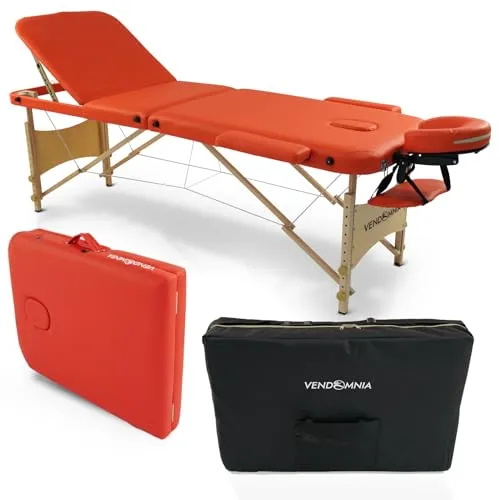VENDOMNIA Mobile Massageliege in orange von VENDOMNIA