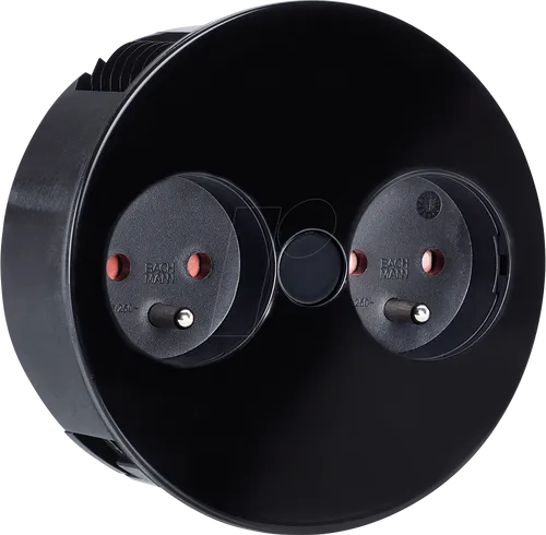 Bachmann TWIST 2xUTE 2,0m AEH schwarz 30GE seidenmatt von Bachmann