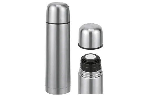 HI Isolierflasche Doppelwandig 1 L Edelstahl - Thermobehälter, hält Getränke bis zu 12 Stunden heiß oder kalt dank doppelwandiger Edelstahl-Isolierung.