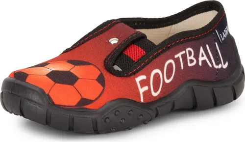 Ladeheid Jungen Hausschuhe mit Einlegesohlen LAVI0011 (Rot, 28 EU)