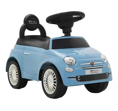 vidaXL Rutschauto Fiat 500, blau - Offiziell lizensiertes Rutschauto für Kleinkinder ab 1 Jahr, mit Kippschutz und griffigem Lenkrad – sicherer Fahrspaß im ikonischen Design!