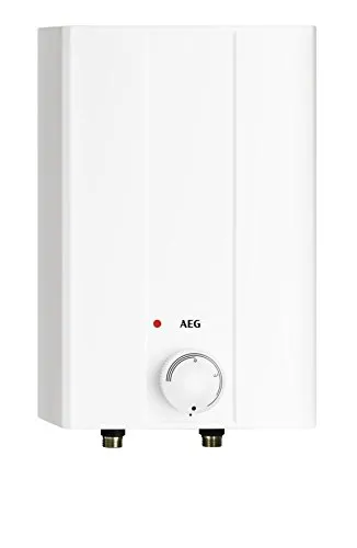 AEG Hoz 5 Basis - 5 Liter Übertisch Boiler Niederdruck - Warmwasserspeicher für Küche und Bad, stufenlose Temperaturwahl von 35-85°C und energieeffizient mit Kindersicherung, Made in Germany.