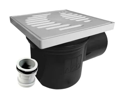 ACO Kellerablauf 310054 DN100 - Effizienter Bodenablauf mit Geruchsverschluss - Gartenentwässerung mit herausnehmbarem Geruchsverschluss, drehbarem Aufsatzstück für optimale Anpassung und geprüfter Sperrwasserhöhe von 60 mm.
