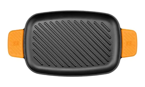 BRA Efficient Iron | Rechteckiger Grill mit Streifen, 33 cm