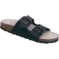 Bioped Bio Natur Pantolette schwarz Gr. 46 - Wanderschuhe - Komfortable Bioped Pantolette mit verstellbaren Schnallen und robuster EVA-Laufsohle, ideal für Freizeit und Beruf.