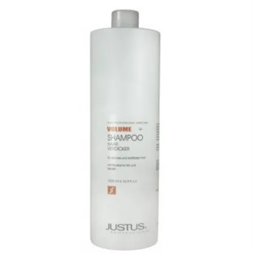 JUSTUS Pure Professional Haircare Volume Shampoo 1000 ml - Volumen Shampoo für kraftvolles und volles Haar, ideal für feines Haar, 1000 ml für langanhaltende Anwendung.