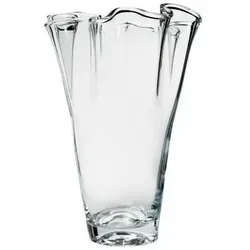 Vase Wave 35 cm Glas Transparent Klar M (Medium)