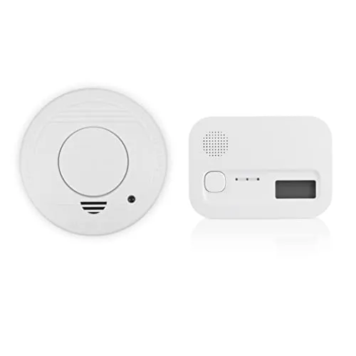 Smartwares FSE-19204 Rauchwarn- und Kohlenmonoxidmelder - Rauchmelder & Kohlenmonoxid-Detektor, batteriebetrieben für zuverlässigen Brandschutz und frühzeitige Gefahrenwarnung in Ihrem Zuhause.