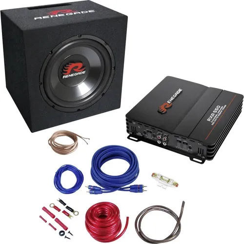 Renegade RBK550XL Basspaket mit 2-Kanal Class A/B Endstufe von Renegade