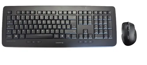 Cherry DW 5100 Kabelloses Tastatur- und Maus-Set - Tastatur-Sets mit ergonomischer Maus und bis zu 2 Jahren Batterielaufzeit. Ideal für komfortables Arbeiten ohne Kabelsalat.
