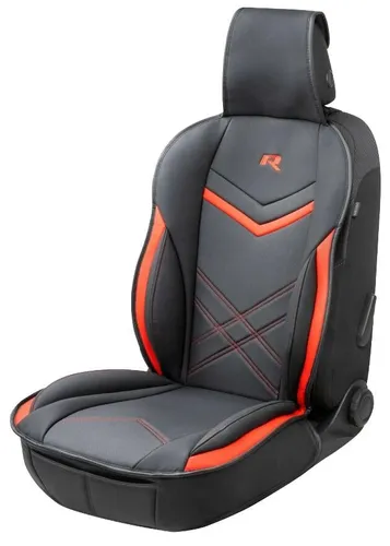 Walser Sitzauflage Auto Rey - Rennsport-Design Sitzschoner - Sitzauflage im Rennsport-Design, bietet hohen Komfort dank 7 mm Schaumstoff-Füllung und ist Seitenairbag-kompatibel. Ideal für PKW und LKW, schützt Ihre Sitze und bleibt einfach zu montieren.